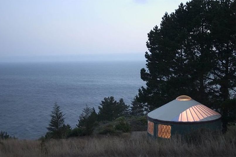 Yurt at Pacific Ocean